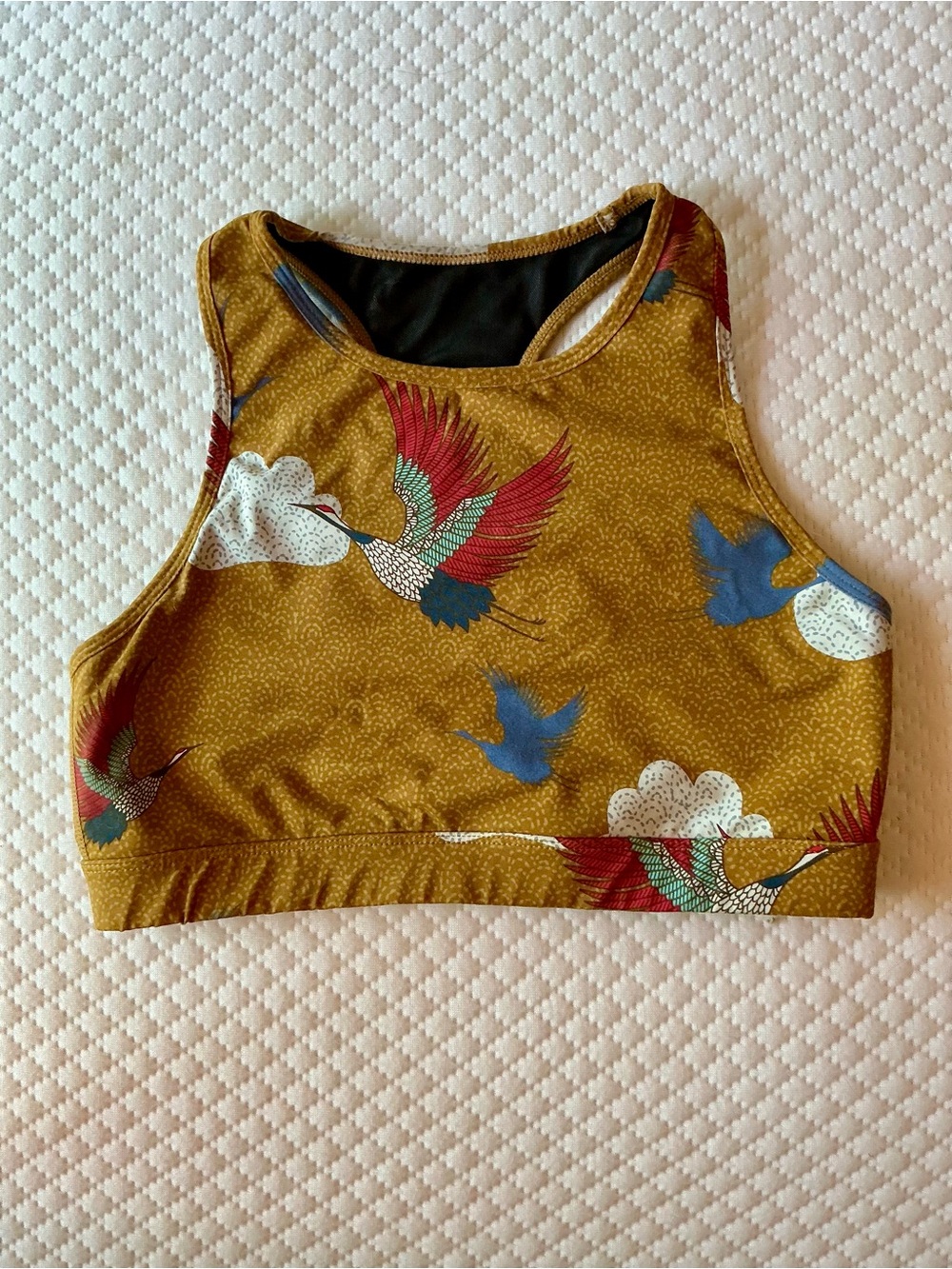 Mono B Mustard Yellow and Black Athletic Top